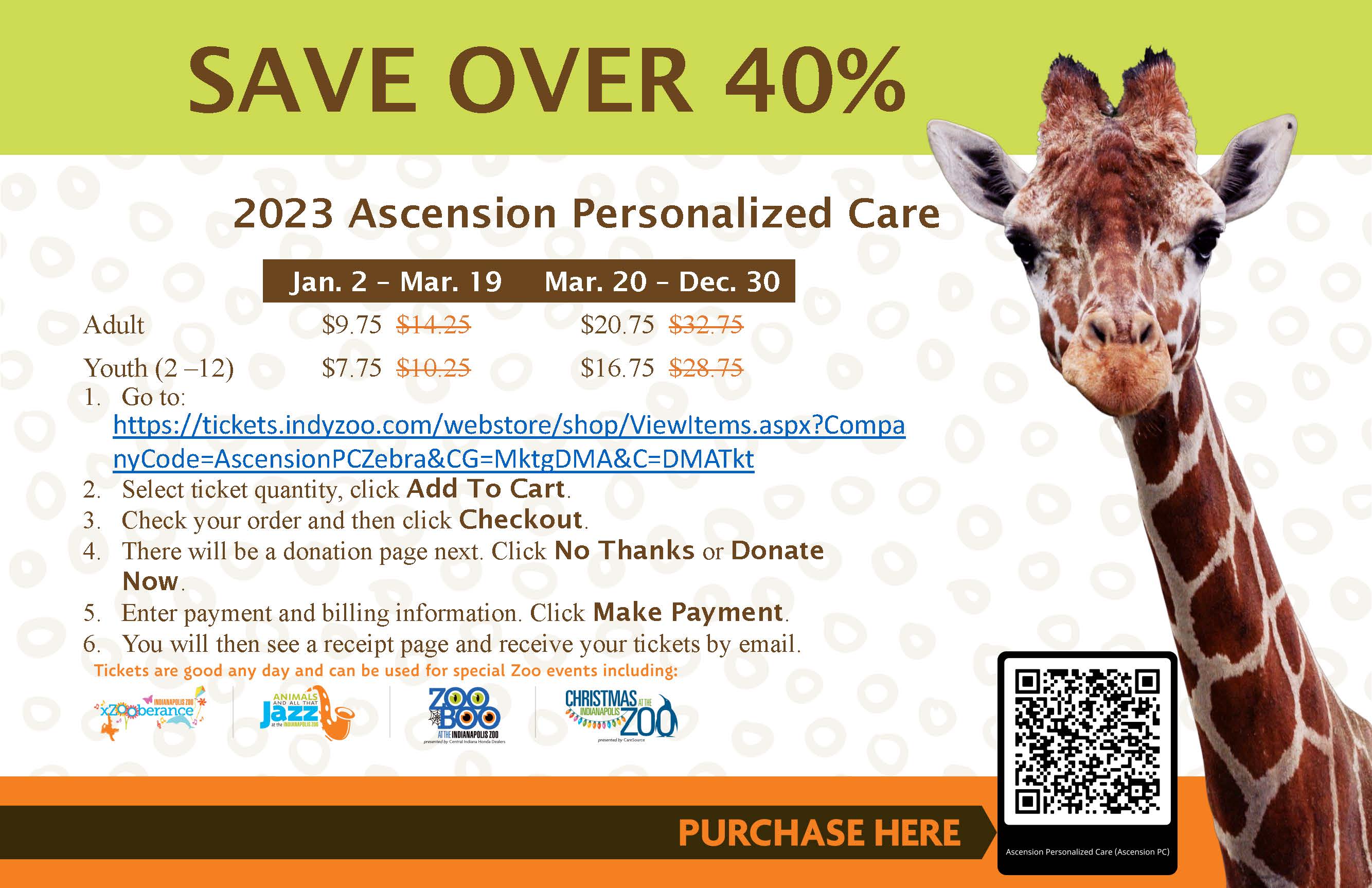 2023 Indy Zoo Discount Ticket Flyer Ascension Personalized Care